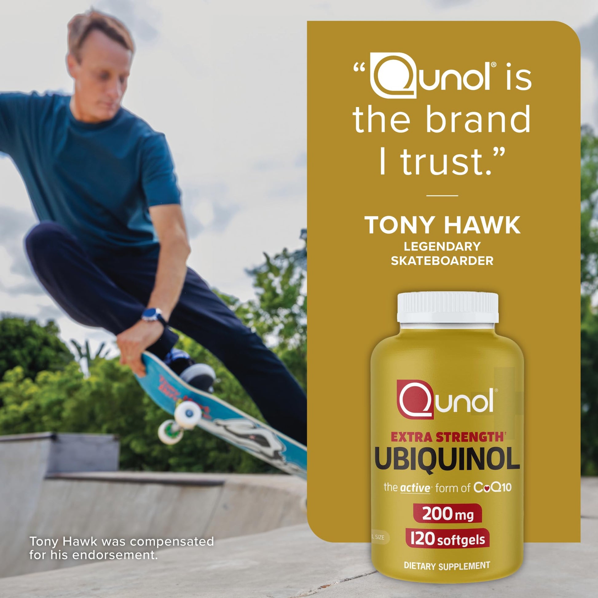 Qunol Ubiquinol CoQ10 200mg Softgels, Powerful Antioxidant for Heart and Vascular Health, Essential for Energy Production, Natural Supplement Active Form of CoQ10, 60ct Softgels Nirvana Guru