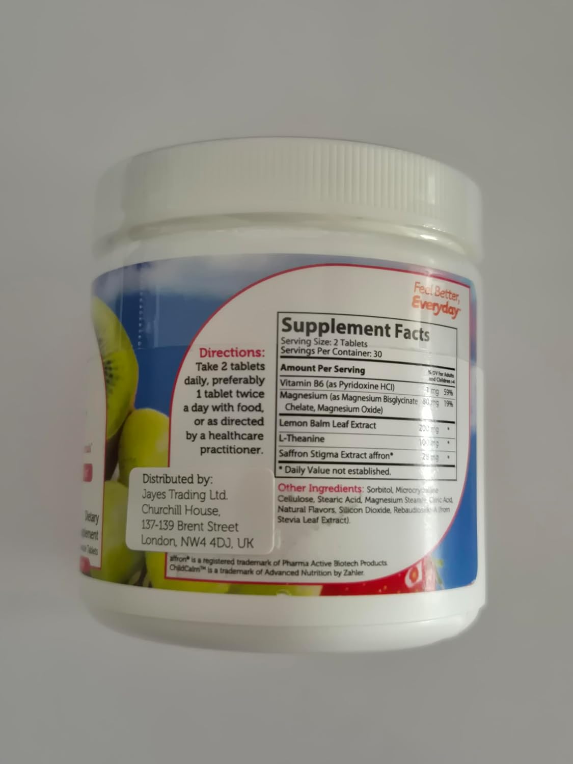 Zahler ChildCalm, Kosher Fruit Punch Chewable Magnesium for Kids - Natural Calm, Mood Support, and Relaxation - Calming Kids Magnesium Supplement Childrens Magnesium, 60 Tablets - Nirvana Guru