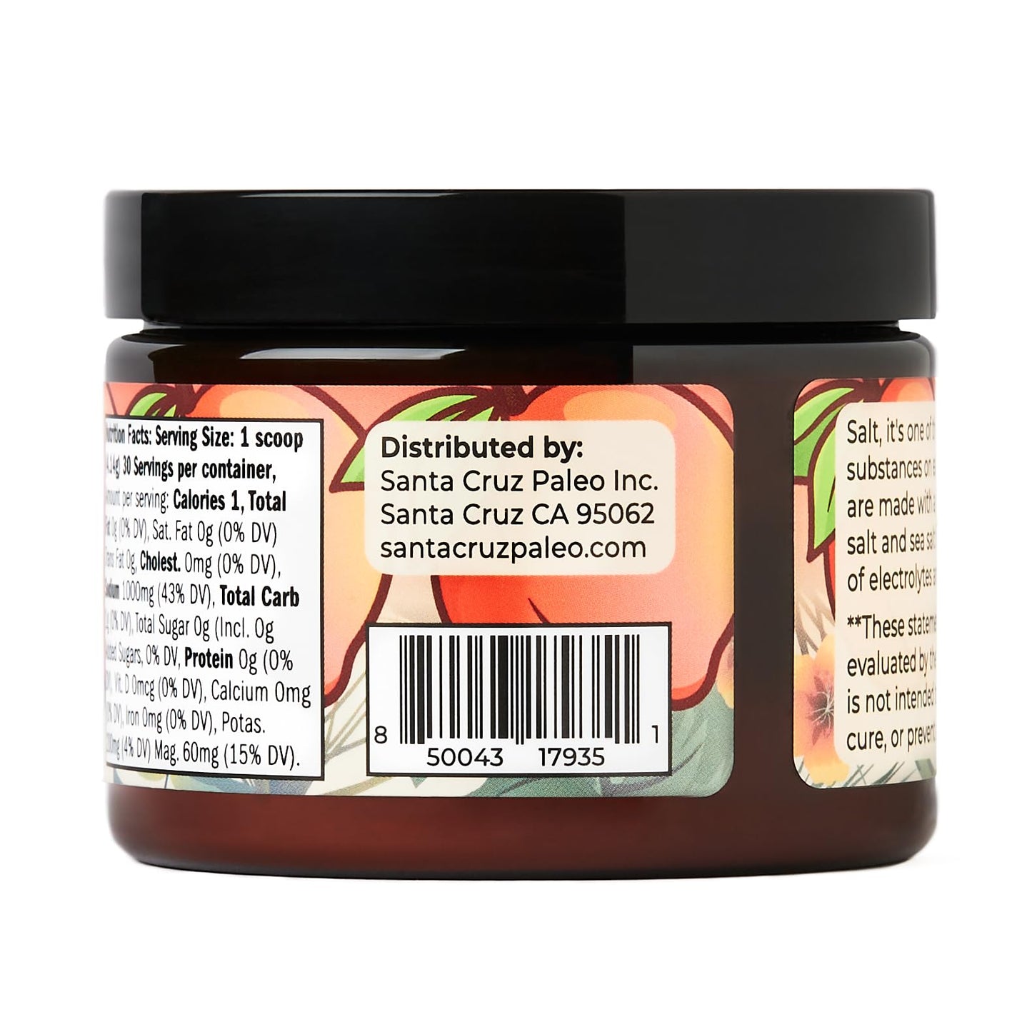 Santa Cruz Paleo Electrolyte Powder, Lemonade Flavor, Sugar Free Hydration Drink Mix with Himalayan Pink Salt, Sea Salt, Magnesium Glycinate, Potassium Chloride, Sweetened with Stevia, 30 Servings
