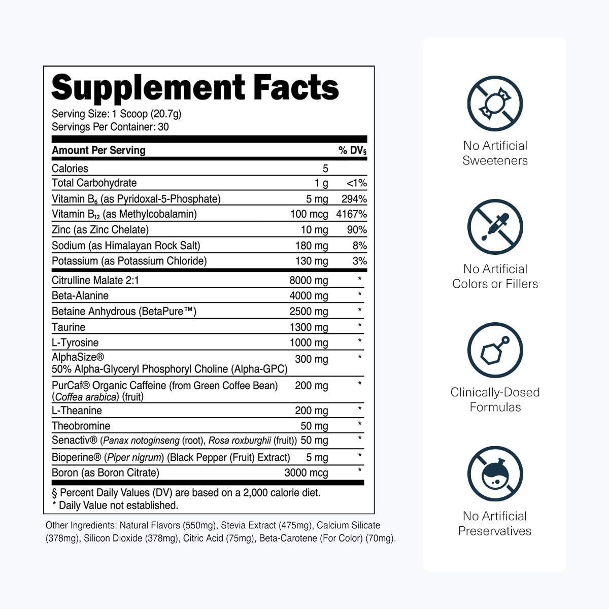 Transparent Labs Bulk Pre Workout Powder - Naturally Sweetened Advanced Pre-Workout Formula for Muscle Building and Strength - 30 Servings, Peach Mango Nirvana Guru