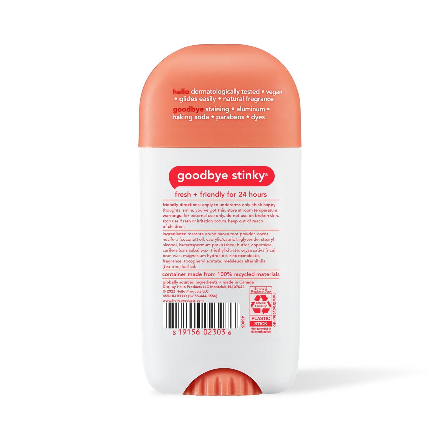 hello Sweet Coconut Deodorant With Shea Butter for Women + Men, Aluminum Free, Baking Soda Free, Parabens Free, 24 Hour Odor Protection, 2.6 Ounce, 2 Pack Nirvana Guru