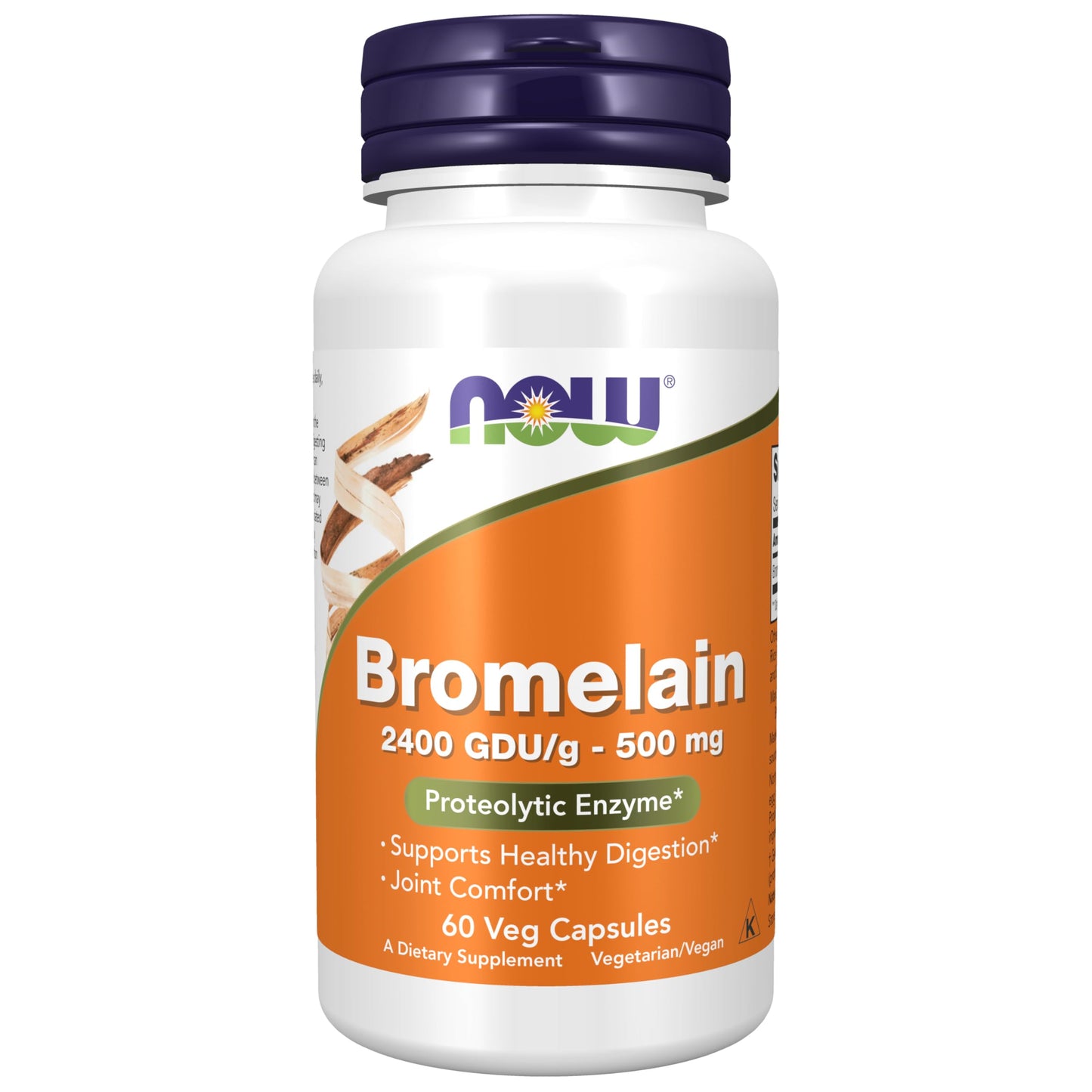 NOW Foods Supplements, Bromelain (Natural Proteolytic Enzyme) 2,400 GDU/g - 500 mg, Natural Proteolytic Enzyme*, 120 Veg Capsules Nirvana Guru