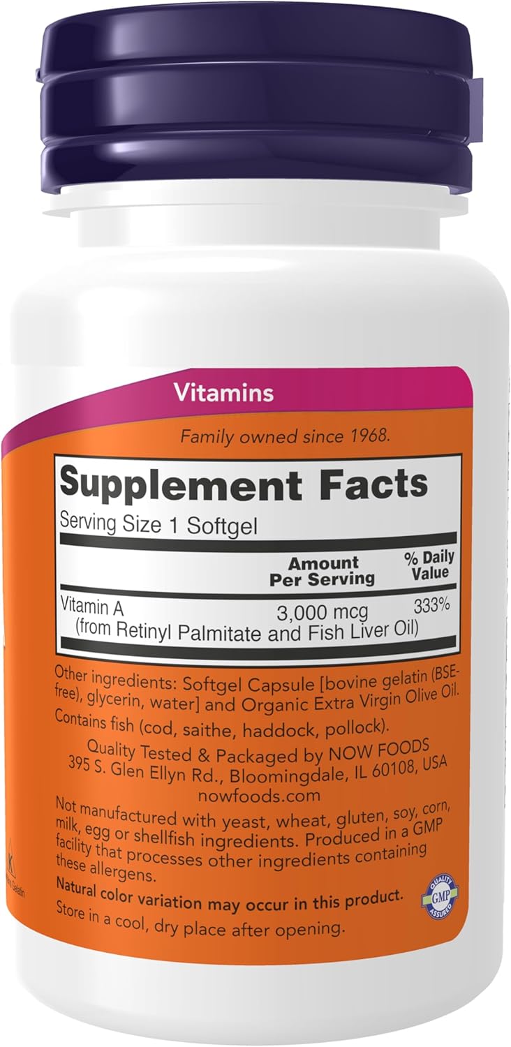 NOW Supplements, Vitamin A 10,000 IU, Eye Health*, Essential Nutrition, 100 Softgels Nirvana Guru