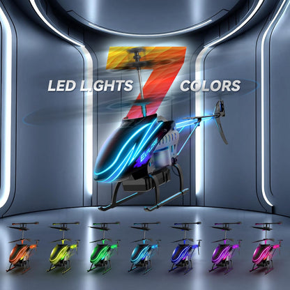RC Helicopter, Remote Control Helicopter for Kids with 30Mins Flight(2 Batteries), 7+1 LED Light Modes, Altitude Hold, RC Toys for Boys Girls Nirvana Guru