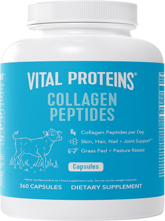 Vital Proteins Collagen Peptides Capsules for Women, Collagen Supplement 360 Capsules - Nirvana Guru