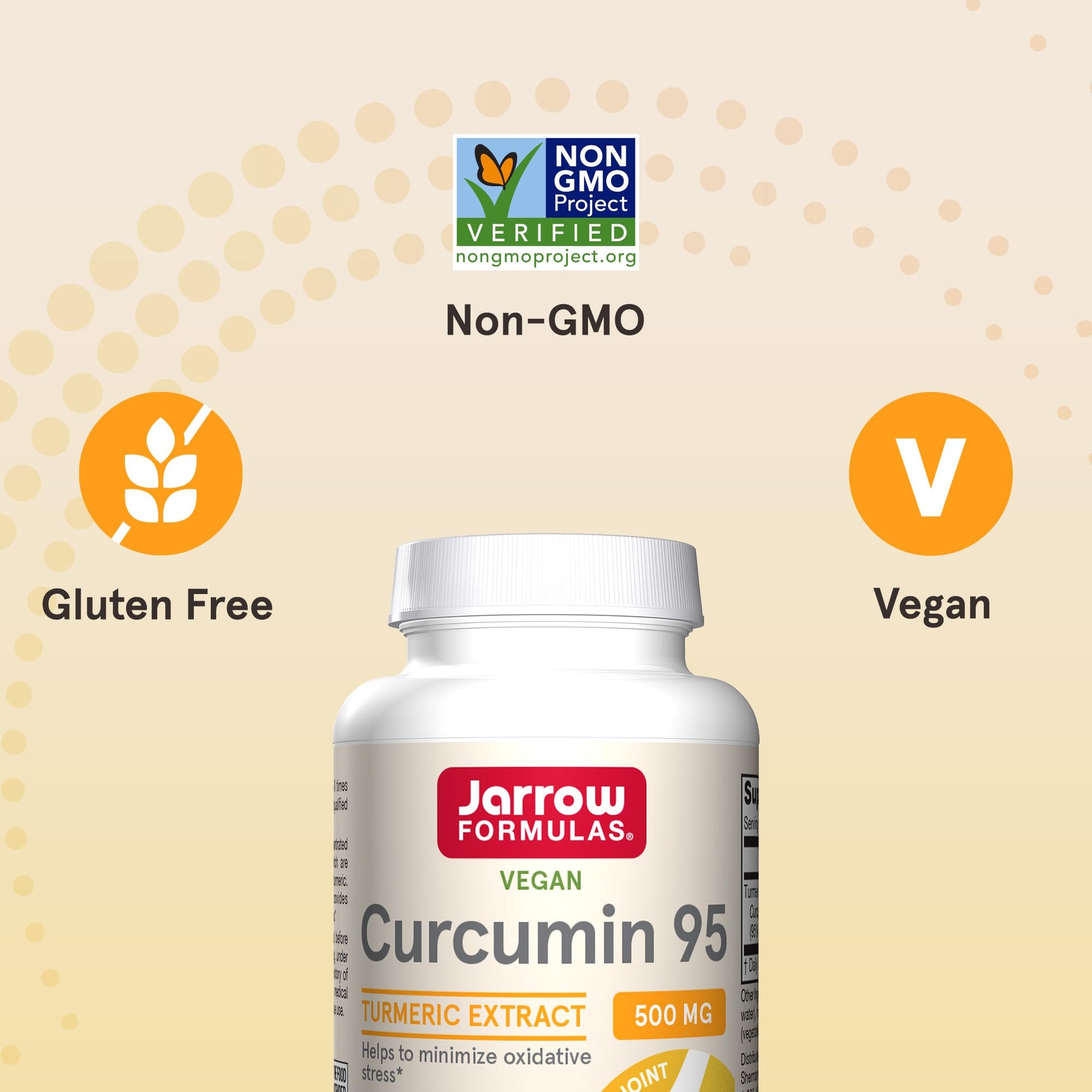 Jarrow Formulas Turmeric Curcumin Supplement - Curcumin 95, Turmeric Supplements, 500 mg for Antioxidant & Joint Support, 120 Capsules - Nirvana Guru