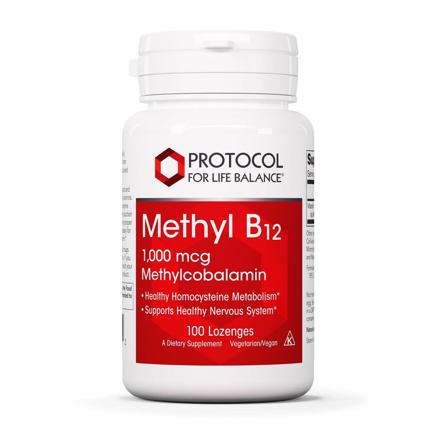 Protocol Methyl B12 5,000mcg - Vitamin B12 for Homocysteine Metabolism* - Supports Brain Health & Healthy Nervous System* - Kosher, Halal & Vegan - 60 Lozenges Nirvana Guru