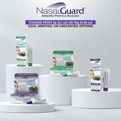 Airborne Particle Blocker Nasal Gel for Air Travelers - Drug-Free, Non-irritating, Non-drowsy, Airplane Travel Approved - Over 150 Applications Per Tube (Mixed, 3g, Pack of 6) Nirvana Guru