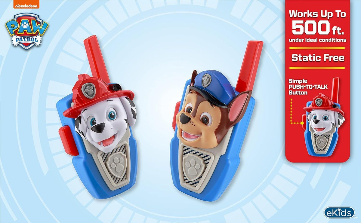 Paw Patrol Chase Marshall Walkie Talkies for Kids, Fun Paw Patrol Toys