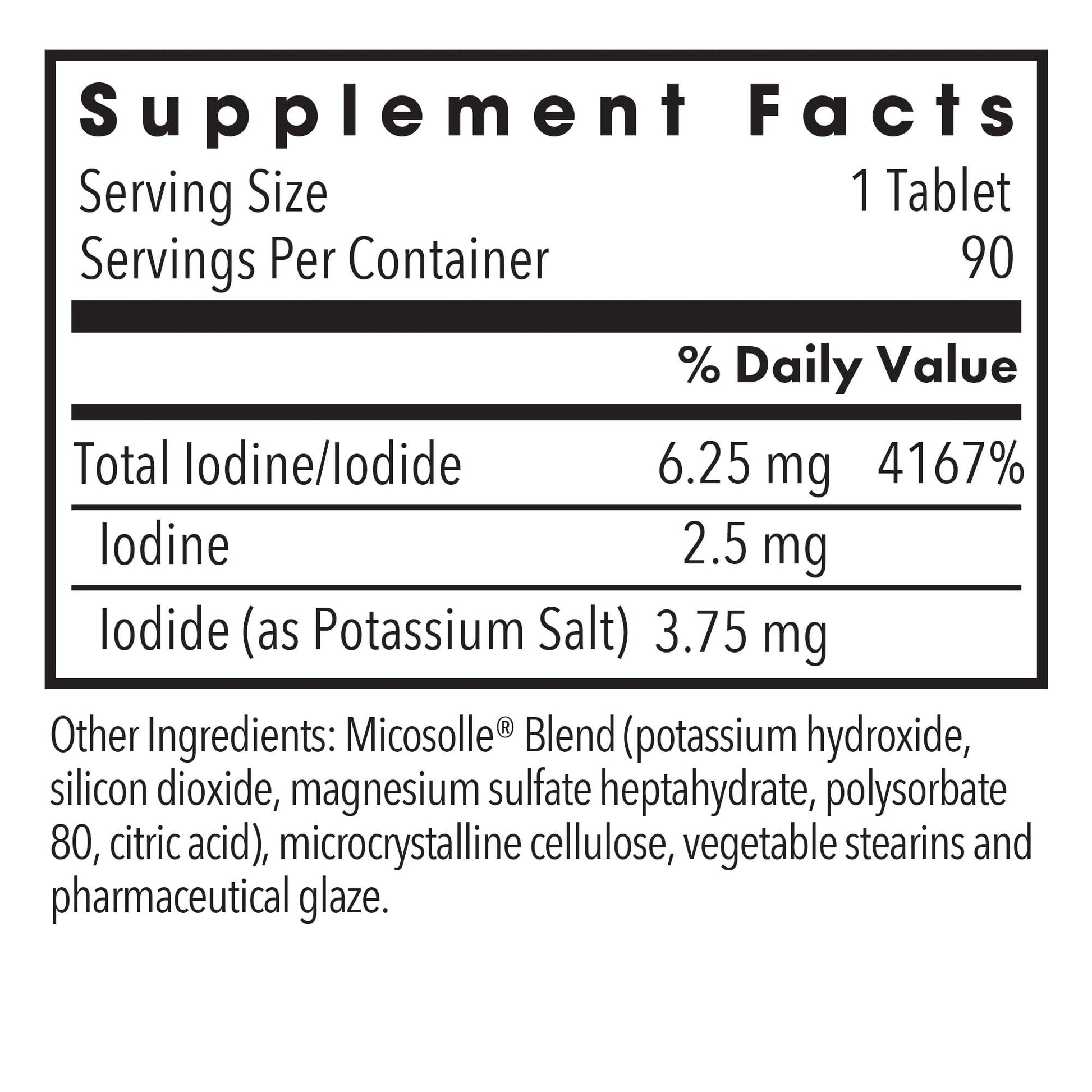 Optimox Iodoral 6.25 mg - Iodine Supplements for Thyroid Support, Potassium Iodide Tablets, Lugol Solution, Daily Vitamins and Minerals, High Potency Iodine Tablets - 90 Tablets 1-Pack Nirvana Guru
