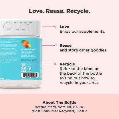 OLLY Prenatal Multivitamin Gummy, Supports Healthy Growth and Brain Development, Folic Acid, Vitamin D, Omega 3 DHA, Chewable Supplement, Citrus Berry Flavor, 30 Day Supply - 60 Count