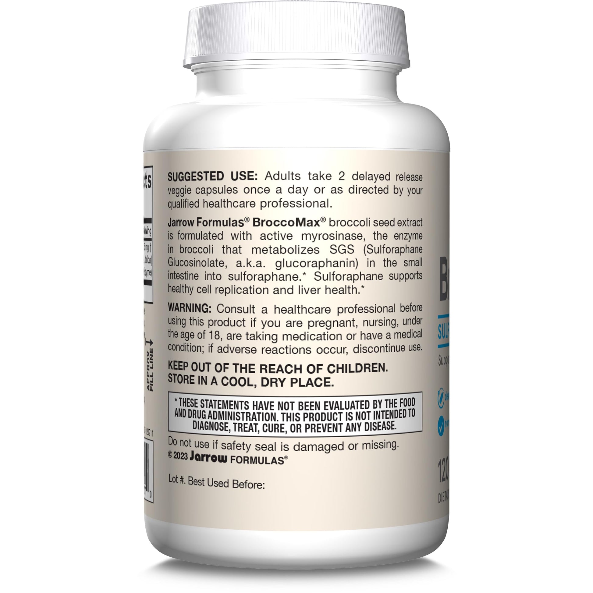 Jarrow Formulas BroccoMax Sulforaphane Glucosinolate 35 MG, Sulforaphane Generator Supports Liver Health, 120 Veggie Capsules, Up to a 60 Day Supply - Nirvana Guru