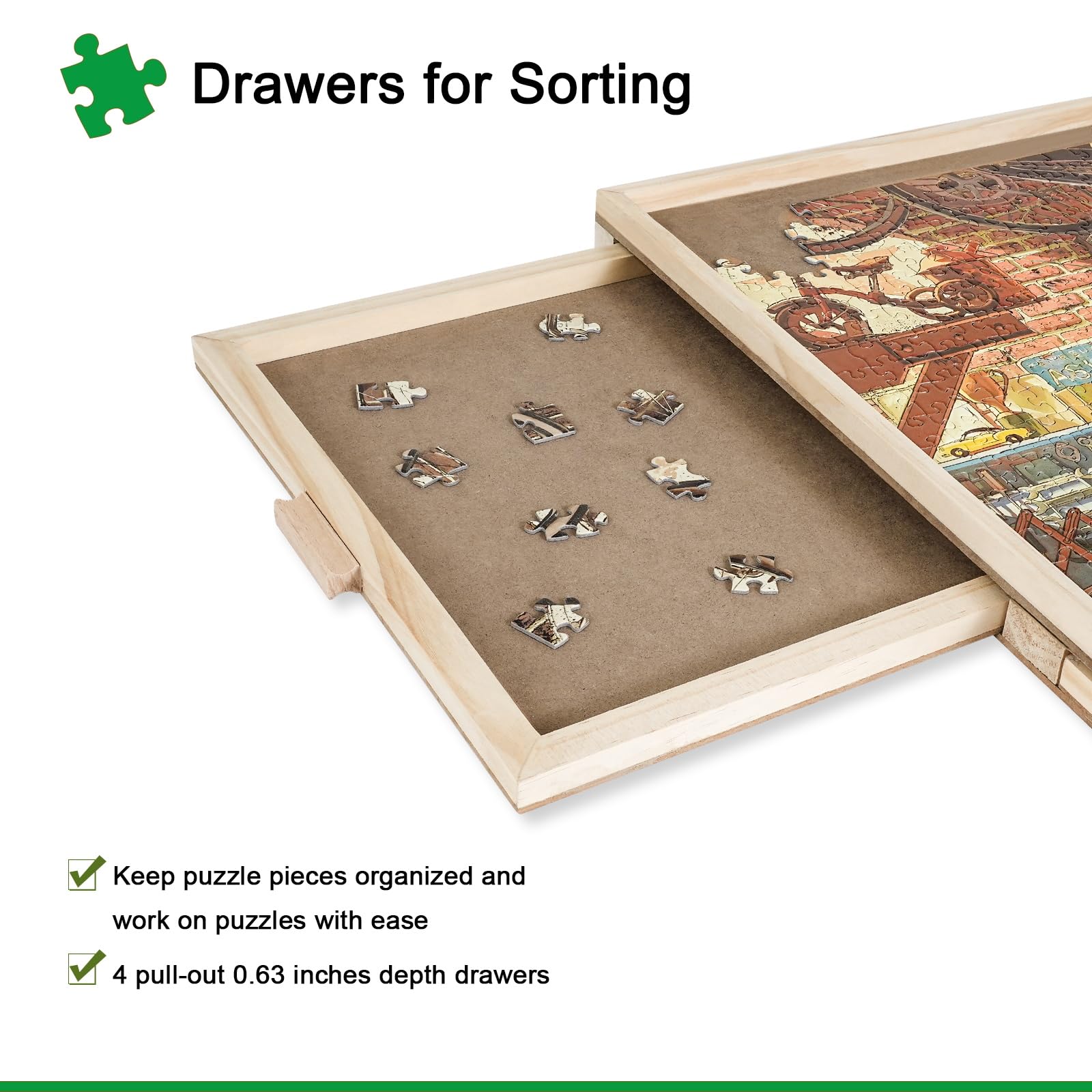 ALL4JIG 1500 Piece Rotating Puzzle Board with Drawers and Cover,25"x34"Portable Wooden Jigsaw Puzzle Table for Adults Portable,Lazy Susan Spinning Puzzle Boards Birthday Gift for mom Nirvana Guru