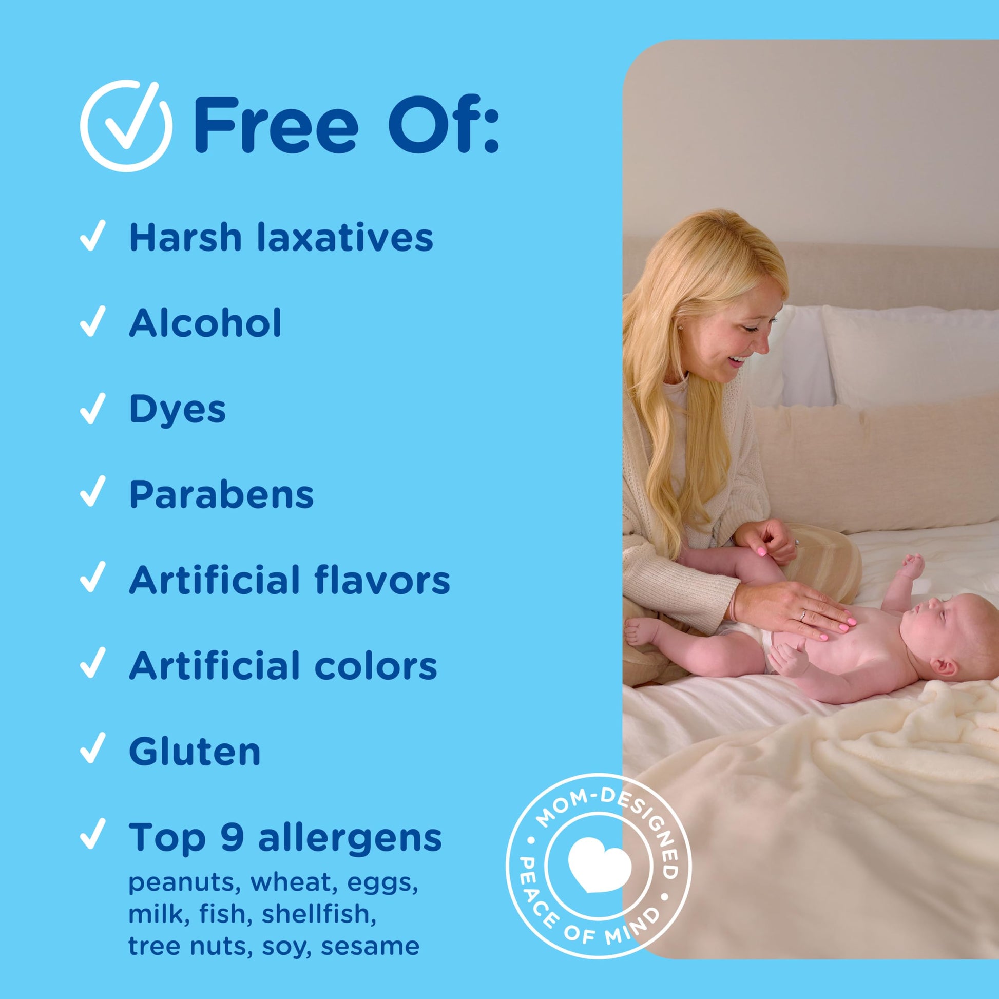 Mommy's Bliss Constipation Ease + Prebiotics, Relieves Occasional Constipation, Gentle & Safe, No Harsh Laxatives, 4 Fl Oz Bottle (Pack of 1) Nirvana Guru