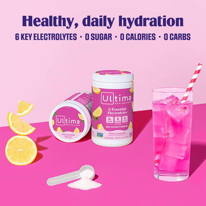 Ultima Replenisher Daily Electrolyte Powder Drink Mix – Sugar Free – Lemonade, 90 Servings – Hydration Powder with 6 Key Electrolytes and Trace Minerals – Keto Friendly, Vegan, Non-GMO - Nirvana Guru