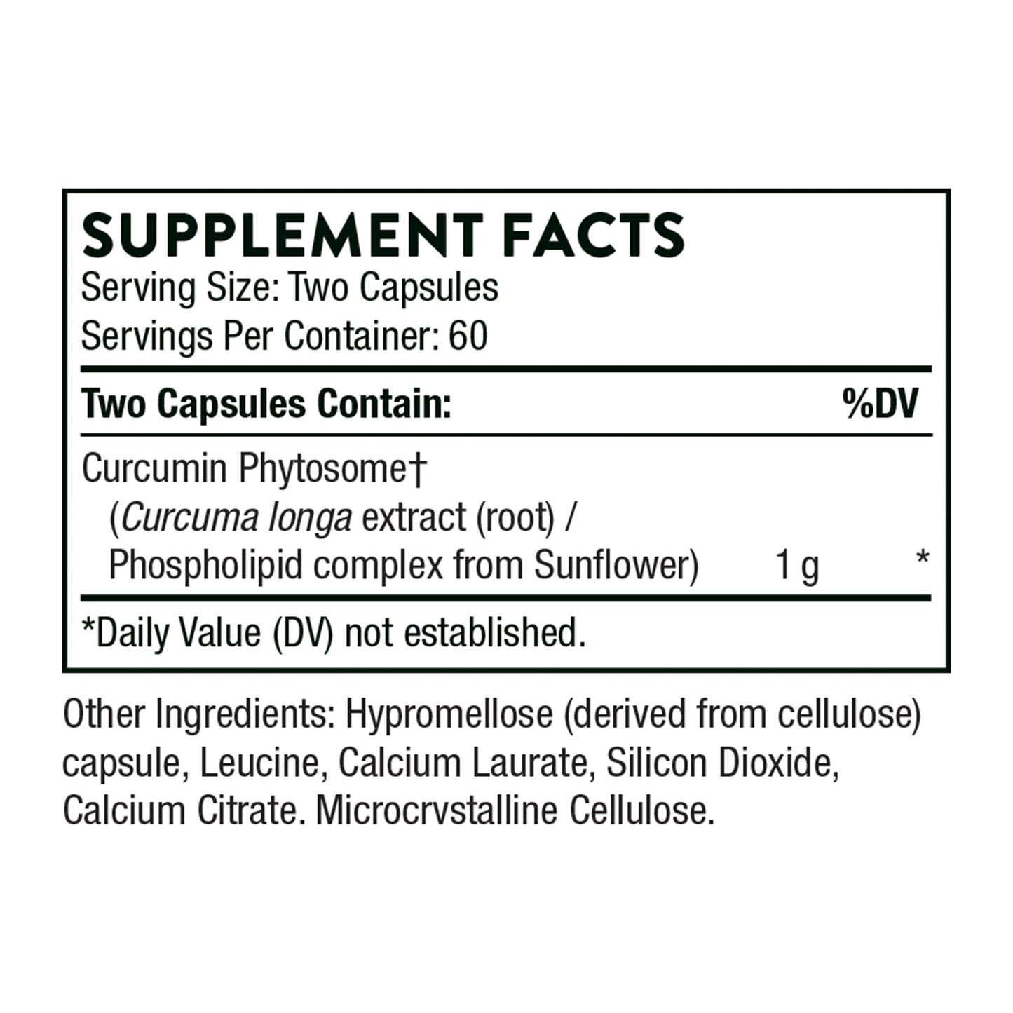 THORNE Curcumin Phytosome 1000 mg (Meriva) - Clinically Studied, High Absorption - Supports Health in Joints, Muscles, GI Tract, Liver, and Brain* - 120 Capsules - 60 Servings - Nirvana Guru