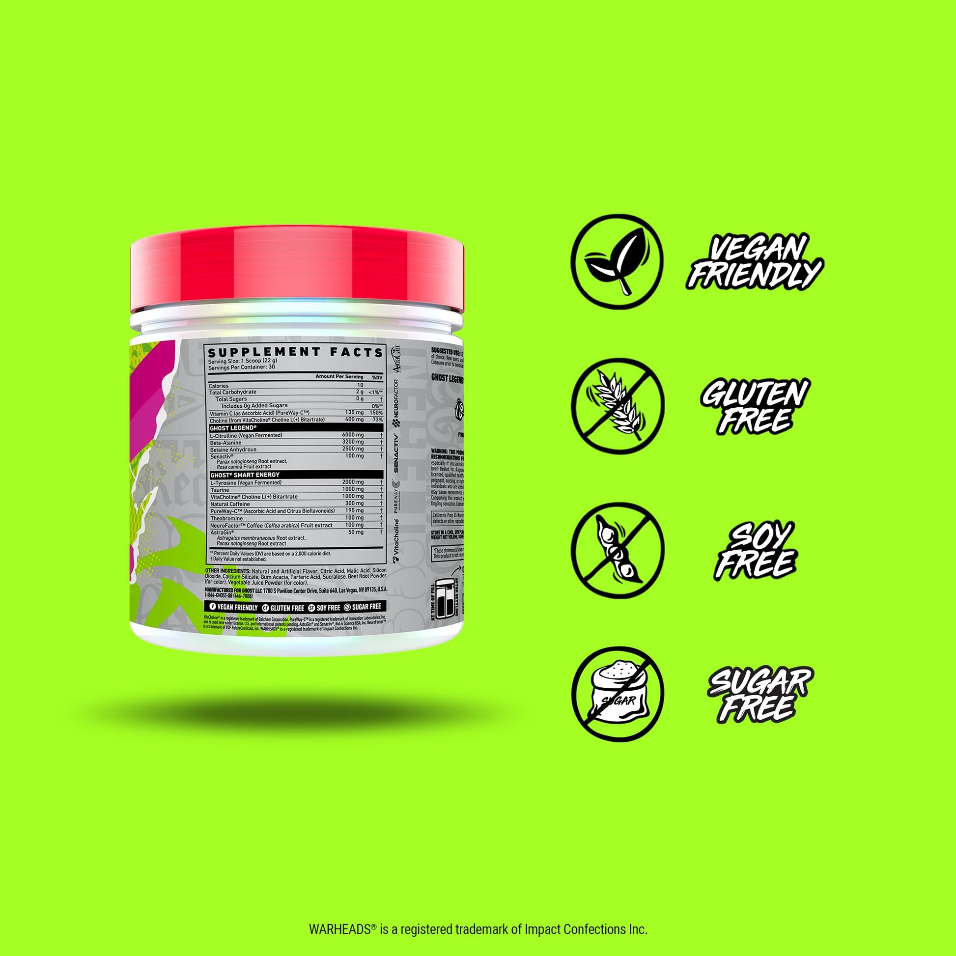 GHOST Legend Pre-Workout Powder, Blue Raspberry - 30 Servings – Pre-Workout for Men & Women with Choline, L-Citrulline, & Beta Alanine for Energy & Focus Nirvana Guru