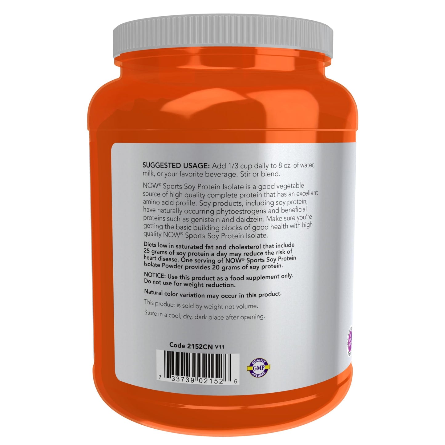 NOW Foods Sports Nutrition, Soy Protein Isolate 20 g, 0 Carbs, Unflavored Powder, 2-Pound - Nirvana Guru