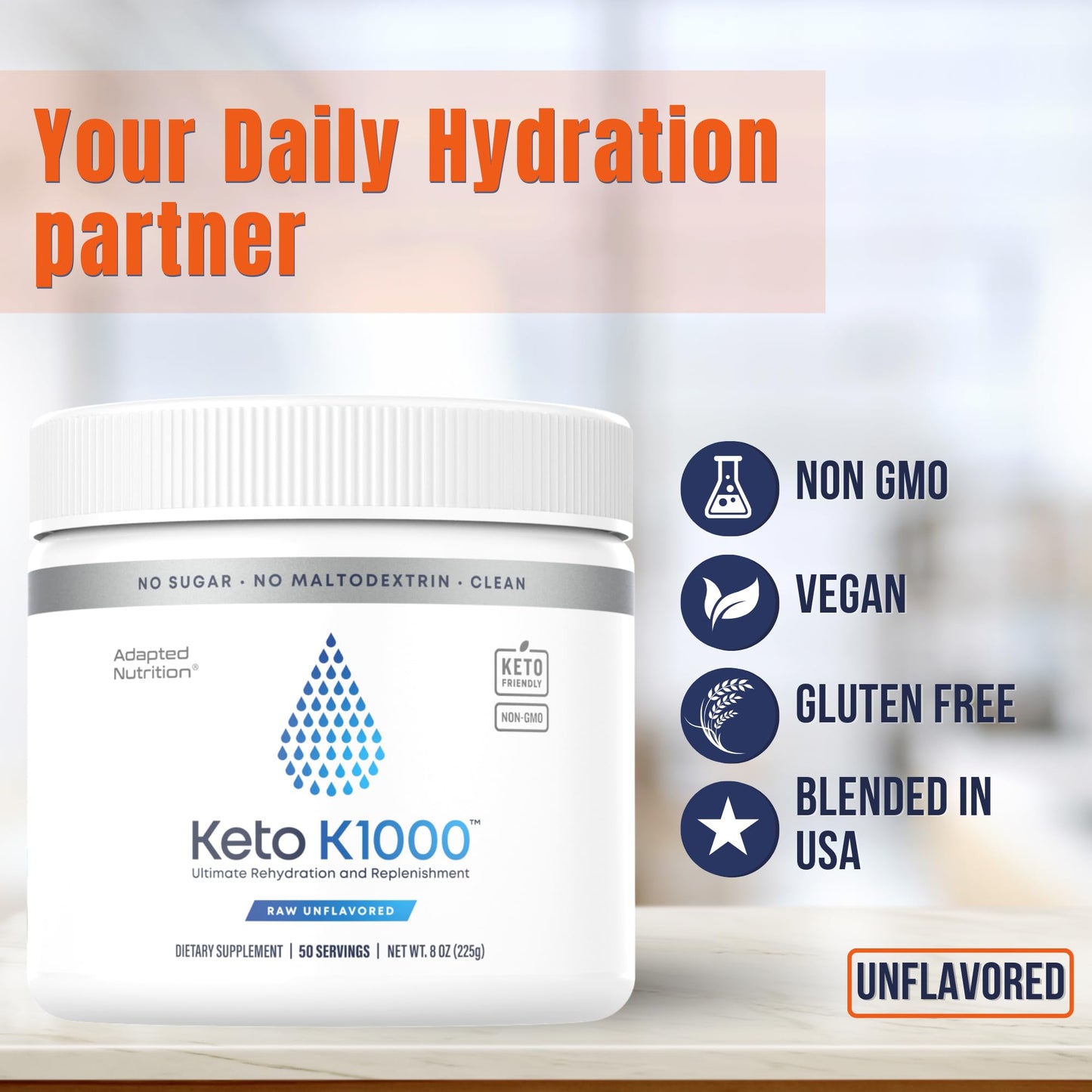 Hi-Lyte Keto K1000 Electrolyte Powder | Raspberry Lemon | Hydration Supplement Drink Mix | Boost Energy & Beat Leg Cramps | No Sugar, No Maltodextrin | 50 Servings