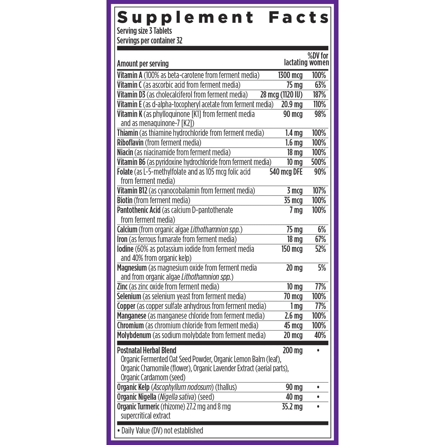 New Chapter, Postnatal Vitamins Lactation Supplement, Complete Multivitamin with Fermented Vitamin D3 + B Vitamins, Made with Organic Vegetables & Herbs, Non-GMO Ingredients, 192 Count - Nirvana Guru