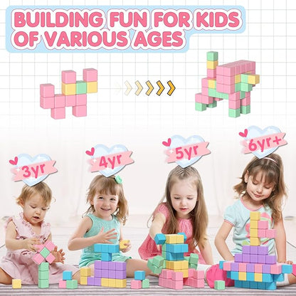32pcs Magnetic Blocks Building Cubes for Toddlers, Classroom Must Haves Creative Learning Kids Gifts, Preschool Montessori Sensory Autism Magnet Toys for Boys and Girls Ages 3 4 5 6 nirvanaguru
