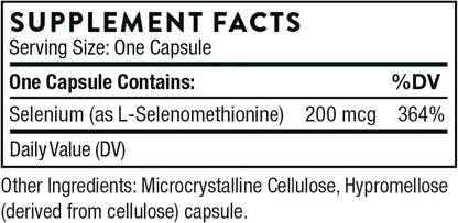 THORNE Selenium - 200 mcg Selenium Supplement for Antioxidant Support* - 60 Capsules - Nirvana Guru