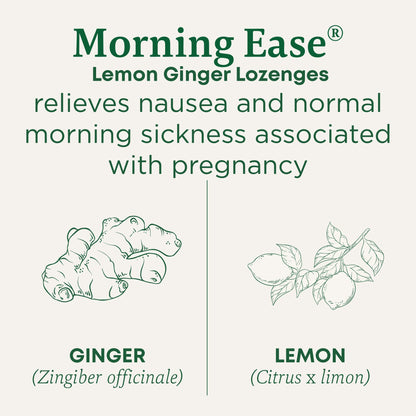 Traditional Medicinals Lozenges, Organic Morning Ease Lemon Ginger, Relieves Nausea & Morning Sickness Associated w/Normal Pregnancy, 30 Individually Wrapped Lozenges - Nirvana Guru