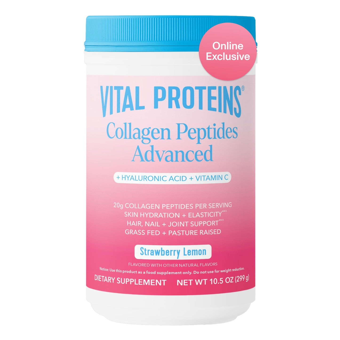 Vital Proteins Collagen Peptides Powder Advanced with Hyaluronic Acid & Vitamin C, Collagen Supplements, Unflavored, 13 Servings - Nirvana Guru