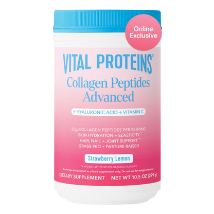 Vital Proteins Collagen Peptides Powder Advanced with Hyaluronic Acid & Vitamin C, Collagen Supplements, Unflavored, 13 Servings - Nirvana Guru