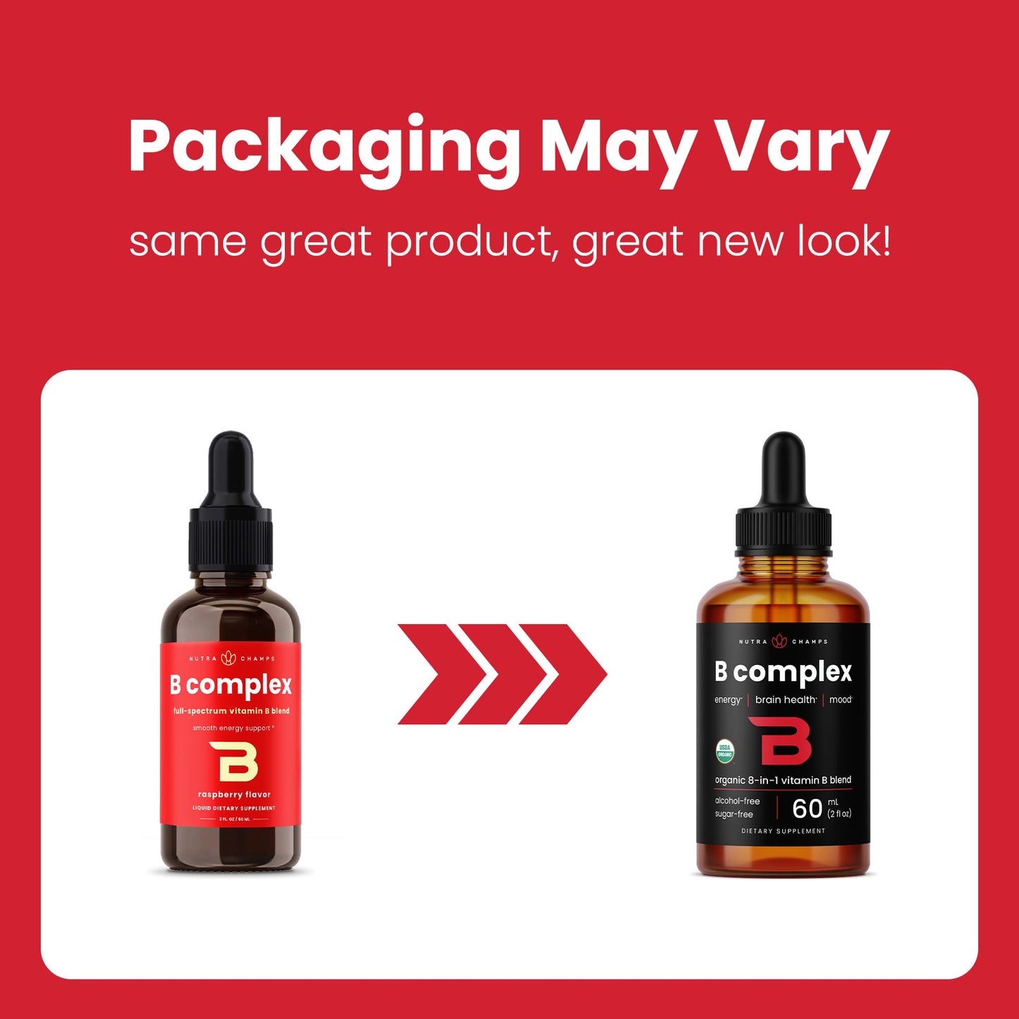 USDA Organic Vitamin B Complex Liquid Drops | B Vitamins Complex Supplement with B1, B2, B3, B6, B7, B9 & Methyl B12 Drops for Adults & Kids | Vegan Berry Flavor 2oz | 60 Servings / 2 Month Supply Nirvana Guru