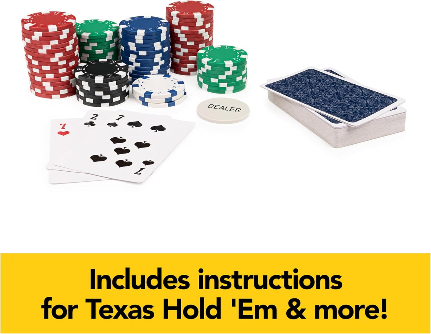 Spin Master Games, Cardinal Classics, 300-Piece Poker Set with Aluminum Carrying Case & Professional Weight Chips & Poker Dice, for Ages 8+ Nirvana Guru