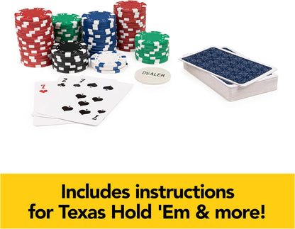 Spin Master Games, Cardinal Classics, 300-Piece Poker Set with Aluminum Carrying Case & Professional Weight Chips & Poker Dice, for Ages 8+ Nirvana Guru