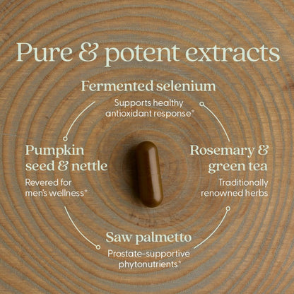 New Chapter Prostate Supplement - Prostate 5LX™ with Clinical Strength Saw Palmetto + Fermented Selenium for Men’s Wellness - 180 ct Vegetarian Capsule - Nirvana Guru