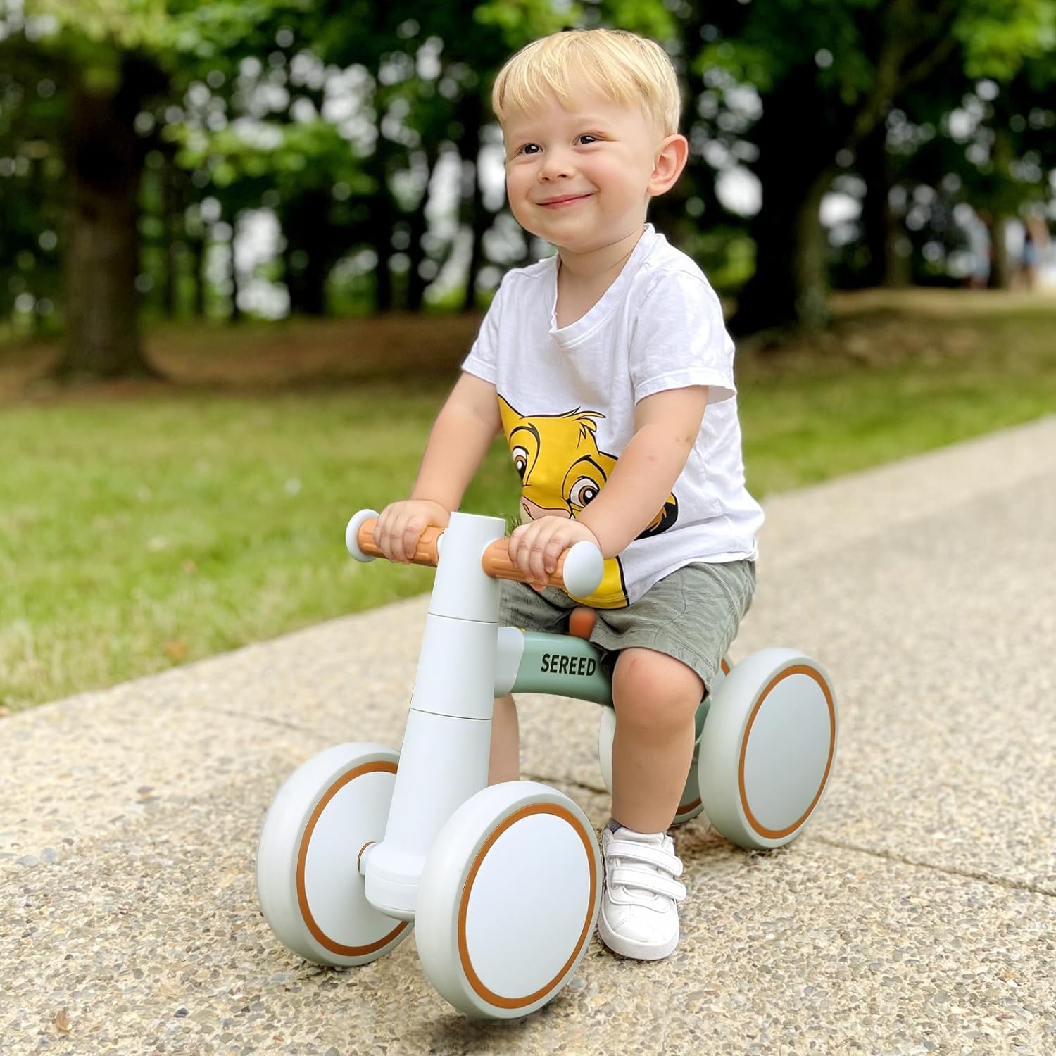 SEREED Baby Balance Bike for 1 Year Old Boys Girls 12-24 Month Toddler Balance Bike, 4 Wheels Toddler First Bike, First Birthday Gifts Nirvana Guru