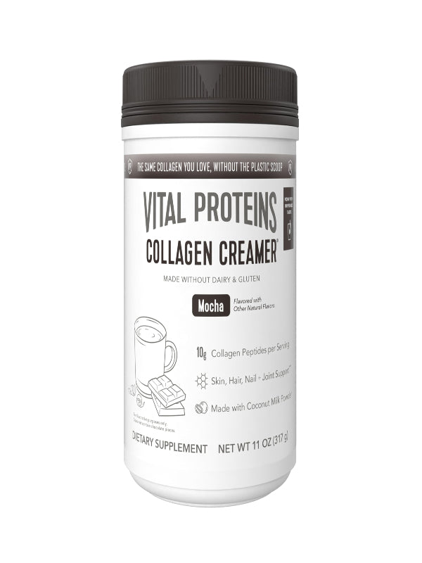 Vital Proteins Collagen Coffee Creamer, Coconut Milk based & Low Sugar Powder with Collagen Peptides Supplement - Supporting Healthy Hair, Skin, Nails with Energy-Boosting MCTs - Mocha 11.2oz - Nirvana Guru
