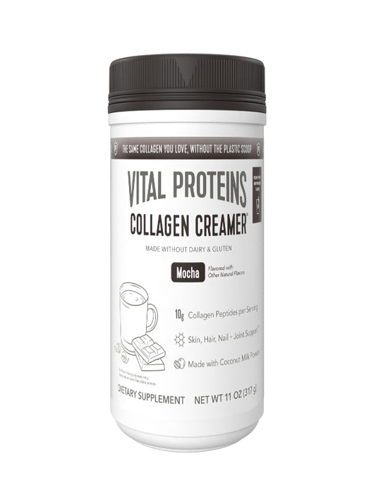 Vital Proteins Collagen Coffee Creamer, Coconut Milk based & Low Sugar Powder with Collagen Peptides Supplement - Supporting Healthy Hair, Skin, Nails with Energy-Boosting MCTs - Mocha 11.2oz - Nirvana Guru