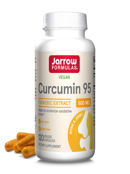 Jarrow Formulas Turmeric Curcumin Supplement - Curcumin 95, Turmeric Supplements, 500 mg for Antioxidant & Joint Support, 120 Capsules - Nirvana Guru