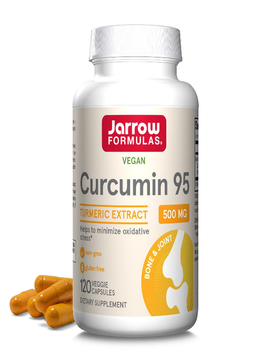 Jarrow Formulas Turmeric Curcumin Supplement - Curcumin 95, Turmeric Supplements, 500 mg for Antioxidant & Joint Support, 120 Capsules - Nirvana Guru
