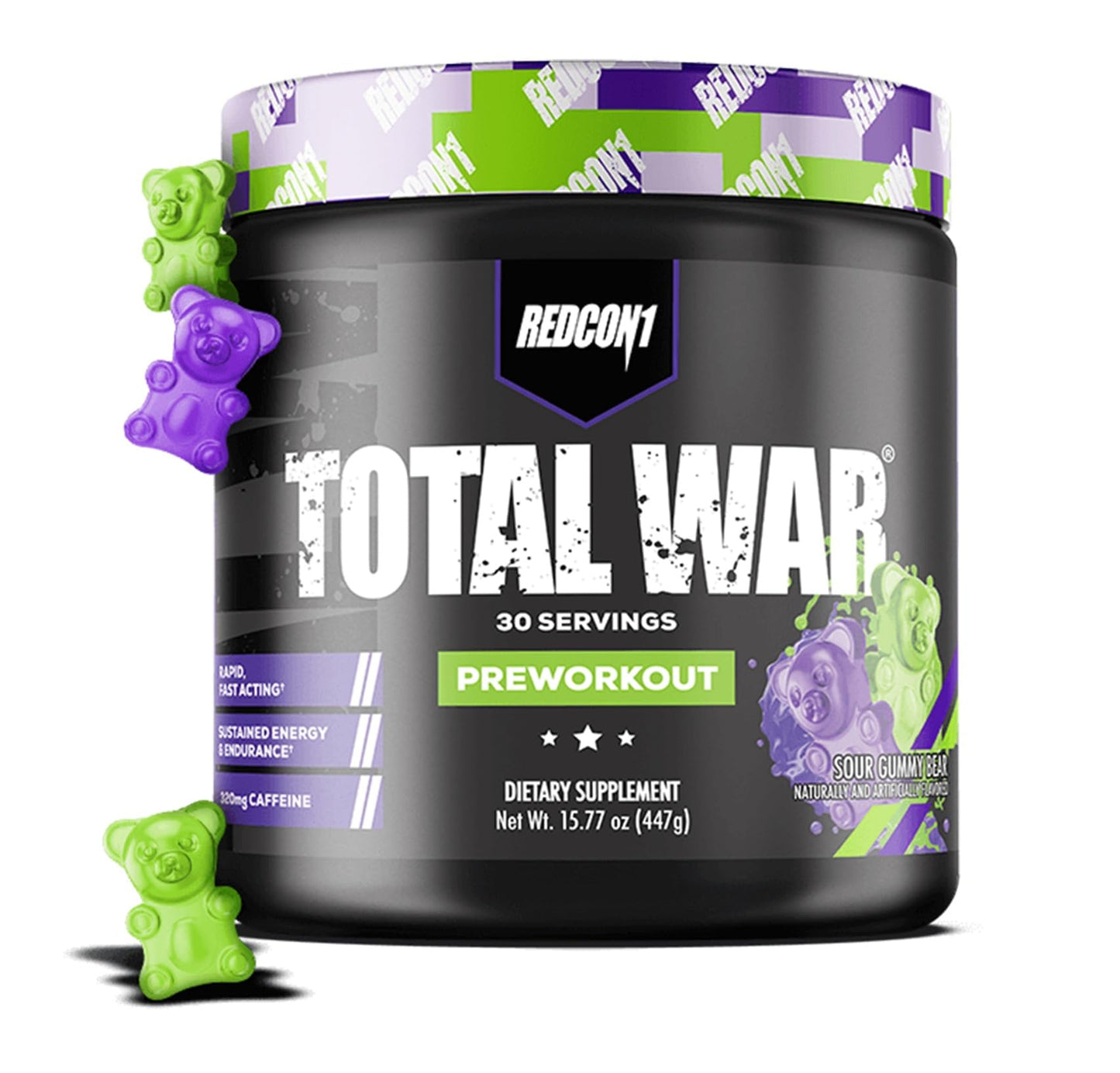 REDCON1 Total War Pre Workout Powder, Blue Lemonade - Beta Alanine + Citrulline Malate Keto Friendly Preworkout for Men & Women with 320mg of Caffeine - Fast Acting (30 Servings) Nirvana Guru