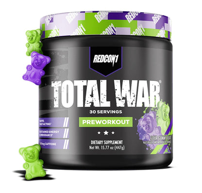 REDCON1 Total War Pre Workout Powder, Blue Lemonade - Beta Alanine + Citrulline Malate Keto Friendly Preworkout for Men & Women with 320mg of Caffeine - Fast Acting (30 Servings) Nirvana Guru