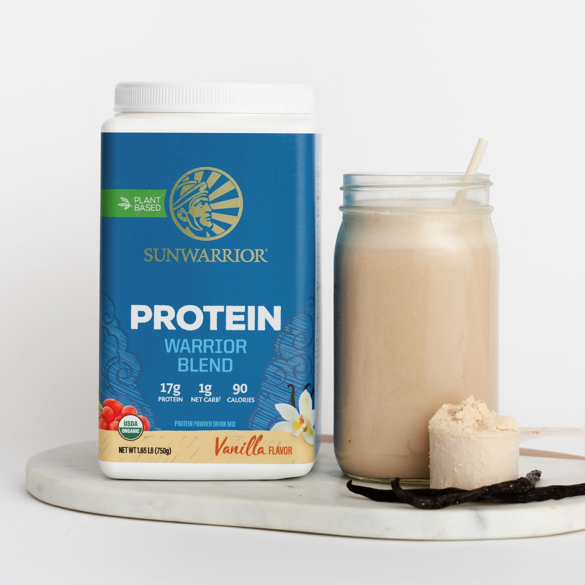 Organic Plant Based Protein Powder | Vegan Organic Protein Powder Vanilla Flavored with BCAA Amino Acids & Hemp Seed Pea Blend | Non-GMO Soy Dairy Filler & Gluten Free (Vanilla, 32 Servings) - Nirvana Guru