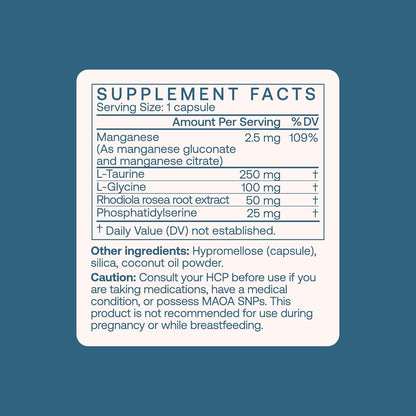 BodyBio Calm - Natural Stress Relief Blend with Rhodiola, Glycine & Phosphatidylserine - Supports Relaxation, Mental Focus & Balanced Cortisol - Non - Drowsy Formula Nirvana Guru