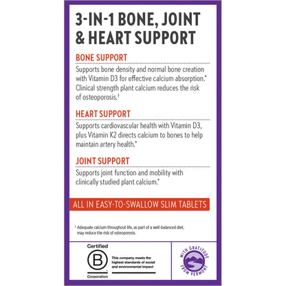 New Chapter Calcium Supplement - Bone Strength Organic Calcium with Magnesium, Vitamin D3+K2, 70+ Trace Minerals for Bone Health, Gluten Free, Easy to Swallow Slim Tablets - 120 Count Nirvana Guru
