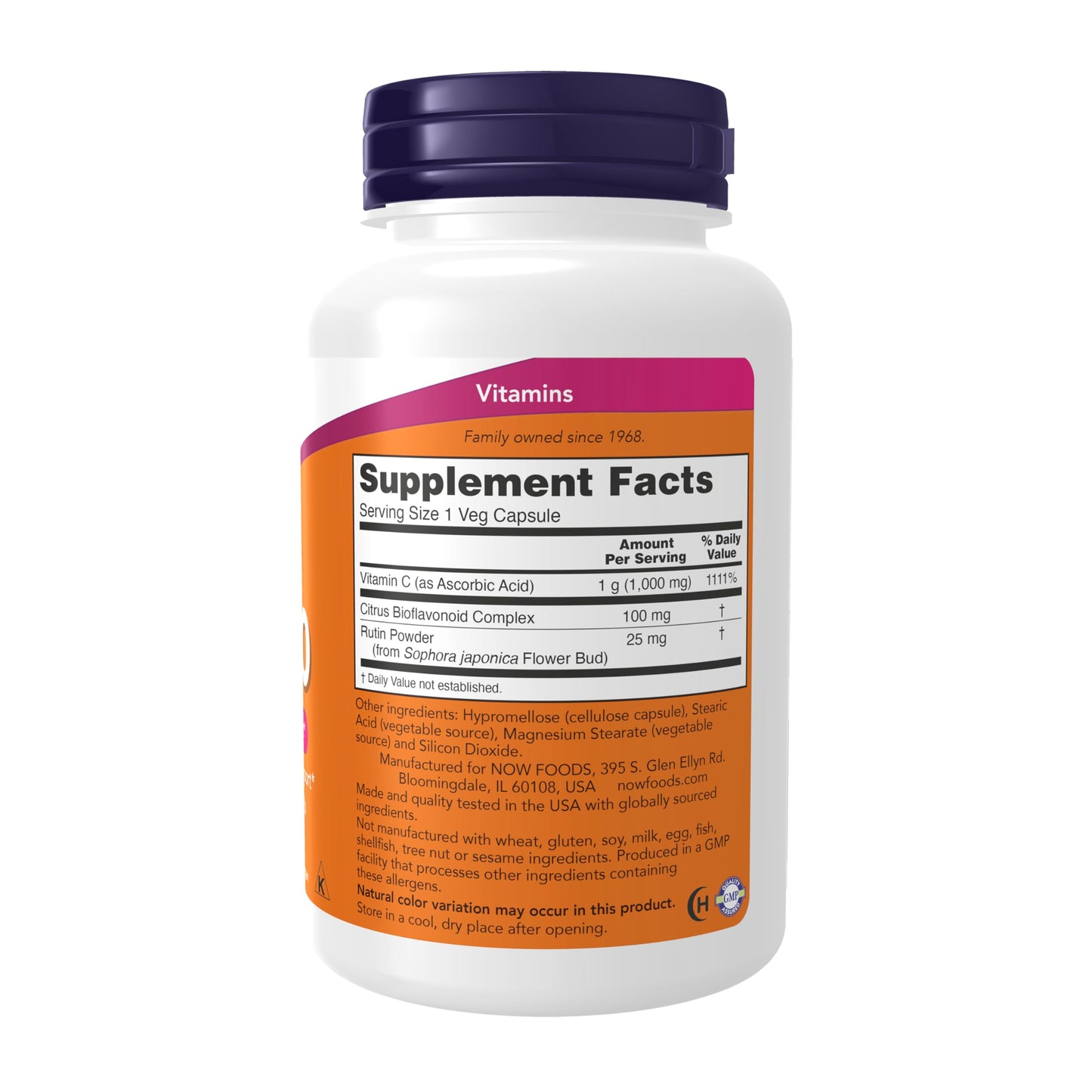 NOW Foods Supplements, Vitamin C-1,000 with 100 mg of Bioflavonoids, Antioxidant protection*, 100 Veg Capsules - Nirvana Guru