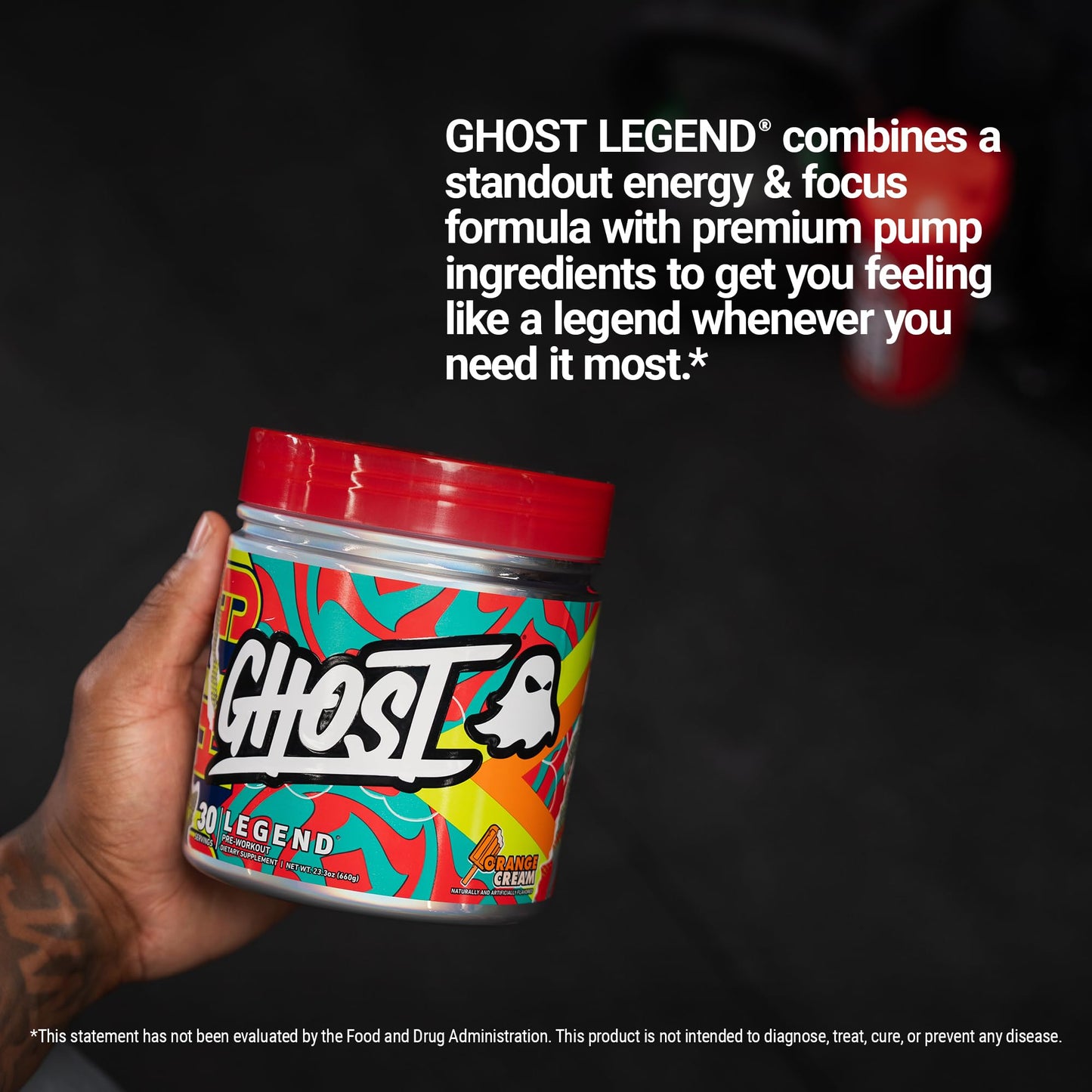 GHOST Legend Pre-Workout Powder, Blue Raspberry - 30 Servings – Pre-Workout for Men & Women with Choline, L-Citrulline, & Beta Alanine for Energy & Focus Nirvana Guru