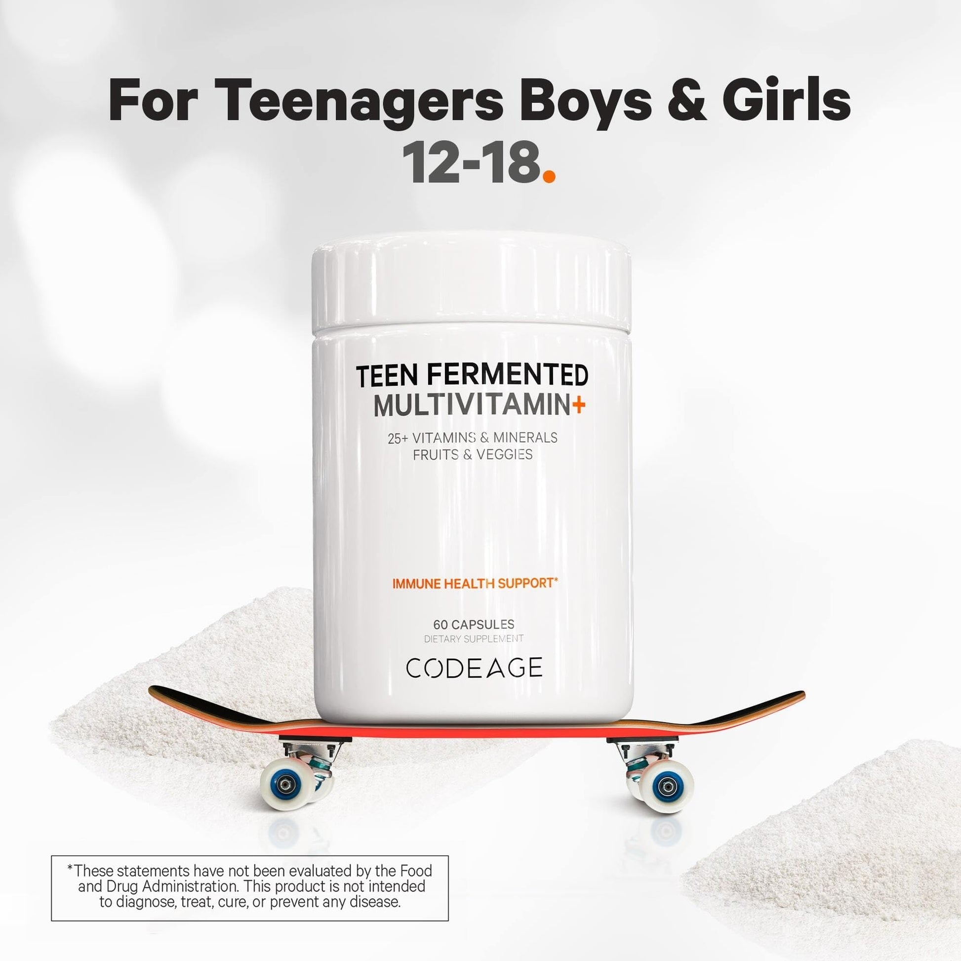 Codeage Teen Multivitamin Supplement – Daily Vitamins and Minerals for Teen Boys and Girls – Organic Whole Food Formula with Omega-3 and Vitamins A to K - 2 Pack - Nirvana Guru