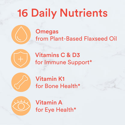 SmartyPants Organic Kids Multivitamin Gummies: Probiotics, Omega 3 (ALA), Vitamin D3, C, Vitamin B12, B6, A, K & Zinc for Immune Support, Biotin, Three Fruit Flavors, 120 Count (30 Day Supply) Nirvana Guru
