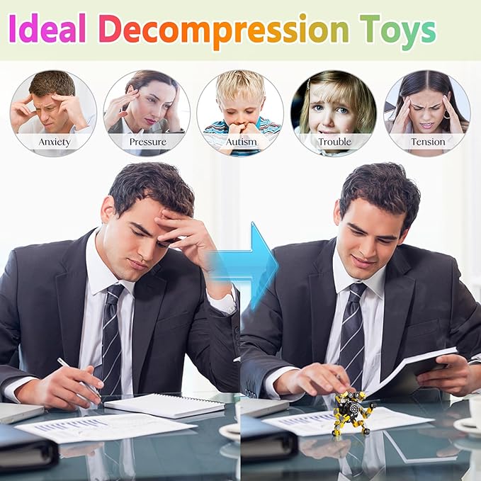 Transformable Fidget Spinners 4 Pcs for Kids and Adults Stress Relief Sensory Toys for Boys and Girls Fingertip Gyros for Party Favors Stocking Stuffers Bulk for Kids nirvanaguru