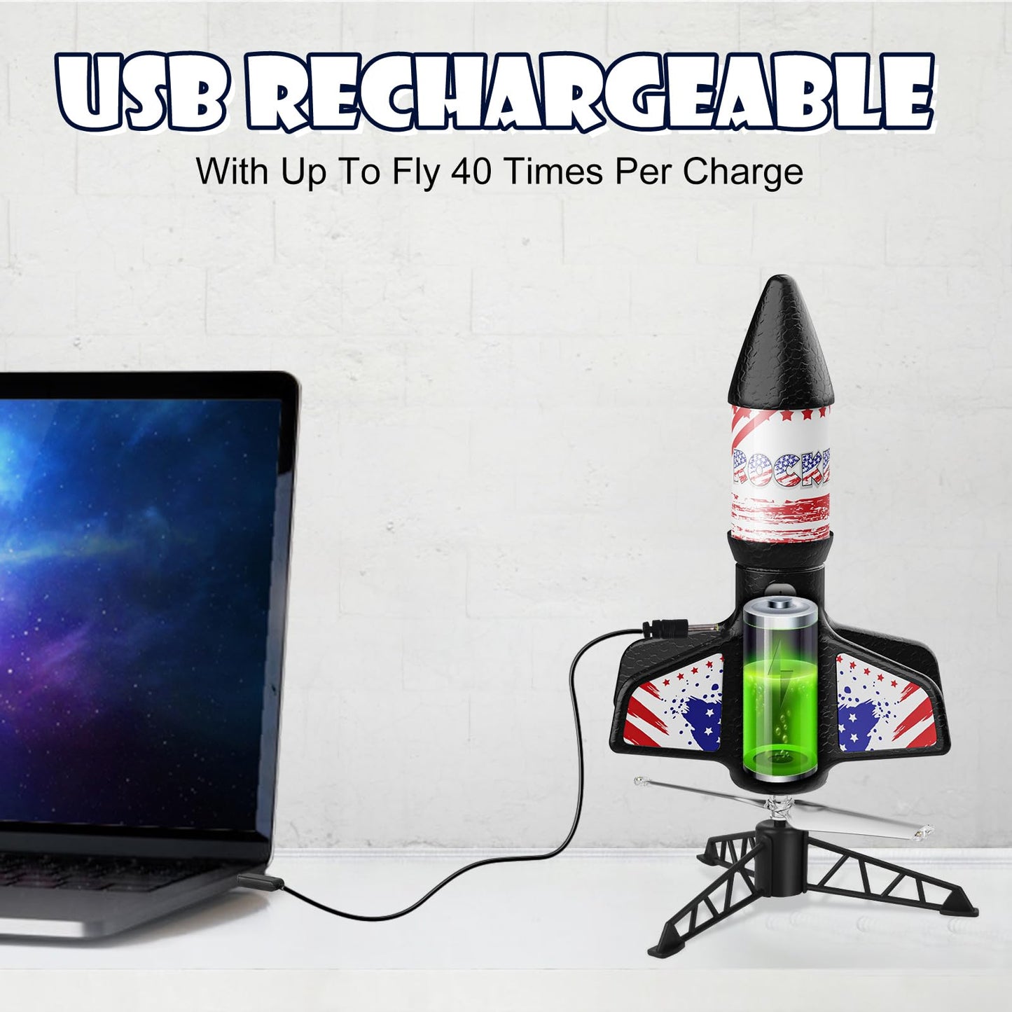 Rocket Launcher for Kids, Self Launching Motorized Air Rocket Toy, Outdoor Toys for Ages 8-12, Model Rockets with Parachute Safely Land, Spaceship Launch up to 200 ft Birthday Gifts for Boys Nirvana Guru