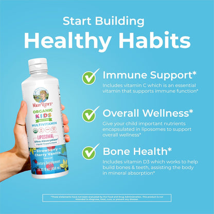 MaryRuth's Kids Multivitamin Liposomal | Vegan, Sugar-Free Vitamins for Kids | Ages 4+ | 2 Month Supply | 15.22 Fl Oz - Nirvana Guru